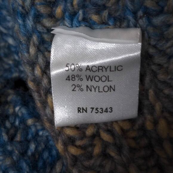 Lineamaglia Cardigan Sweater Green Marled Short Sleeve Collar Wool Blend Italy S - Picture 7 of 10